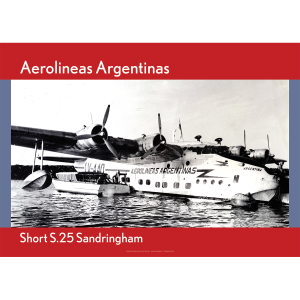 Aerolineas Argentinas Short S.25 Sandringham Art Print