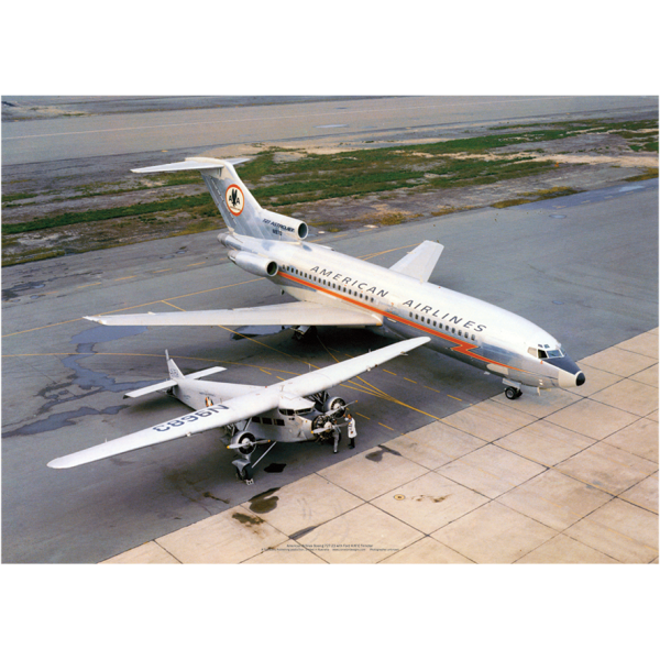 American Airlines Boeing 727-23 with Ford Trimotor Art Print
