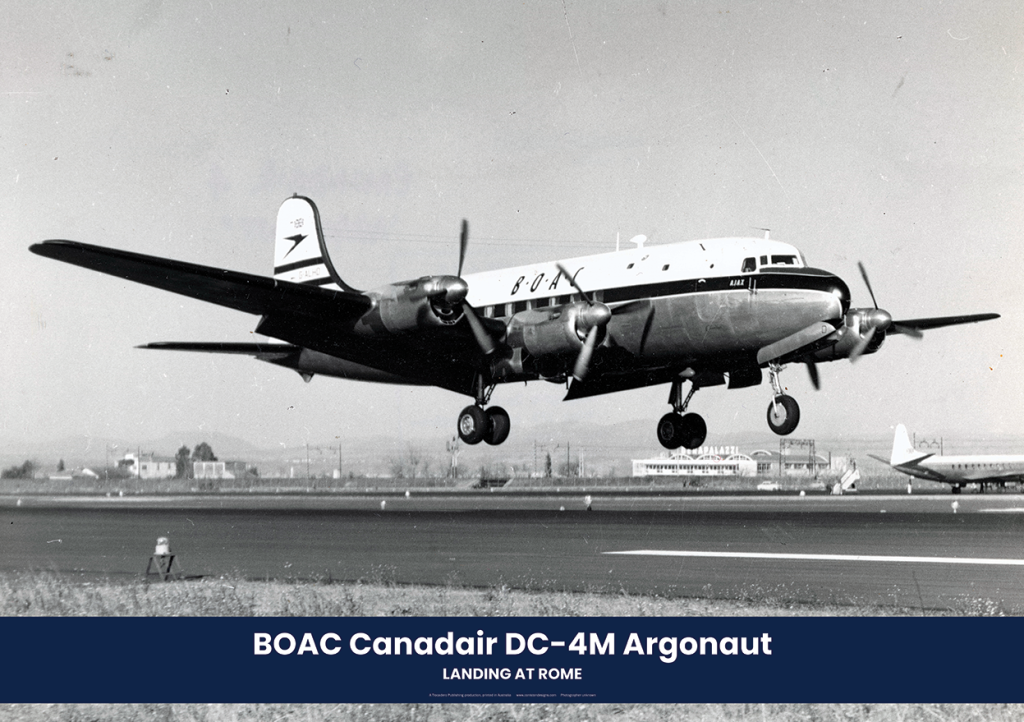 BOAC Canadair Argonaut at Rome