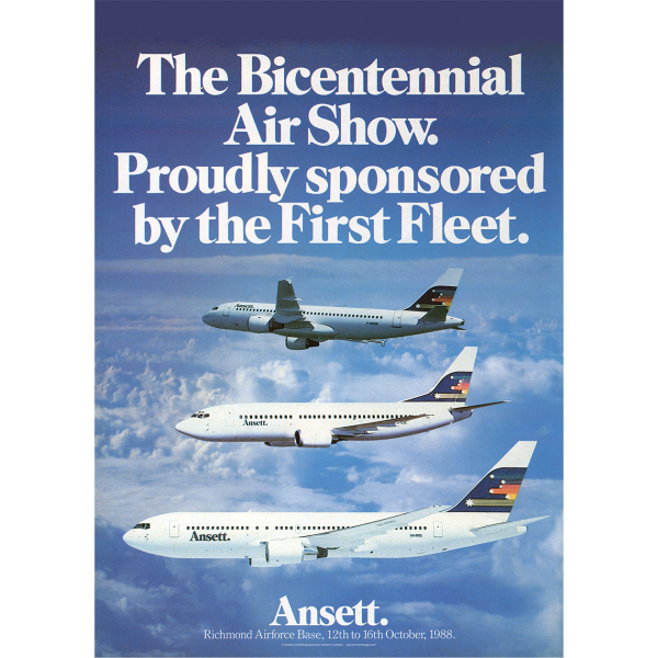 Ansett Bicentennial Air Show Advertisement Art Print