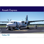Ansett Fokker 50 at Ballina