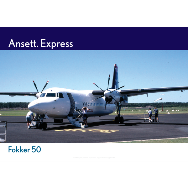 Ansett Fokker 50 at Ballina
