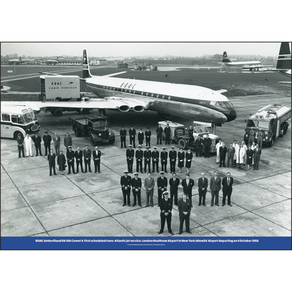 BOAC deHavilland DH.106 Comet 4 Inaugural Flight 1958 Art Print