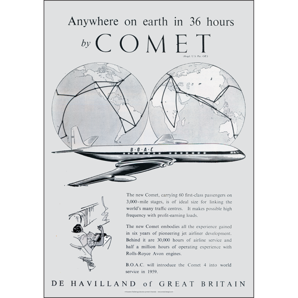 deHavilland DH.106 Comet 4 Advertisement Art Print