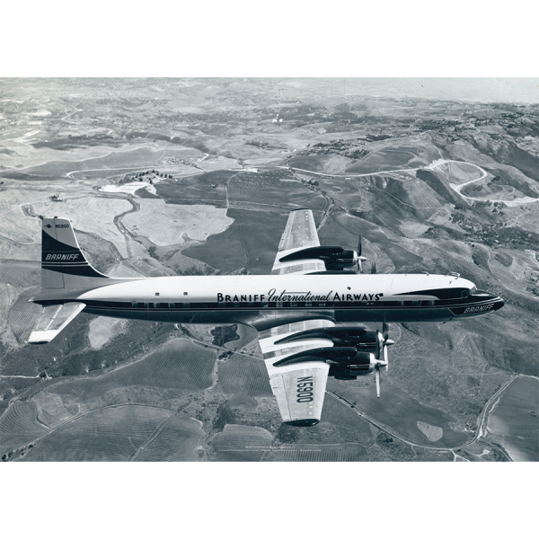 Braniff International Airways Douglas DC-7C Art Print