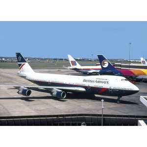 British Airways Boeing 747-136 arriving Sydney Art Print