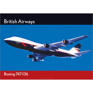 British Airways Boeing 747-136 Art Print