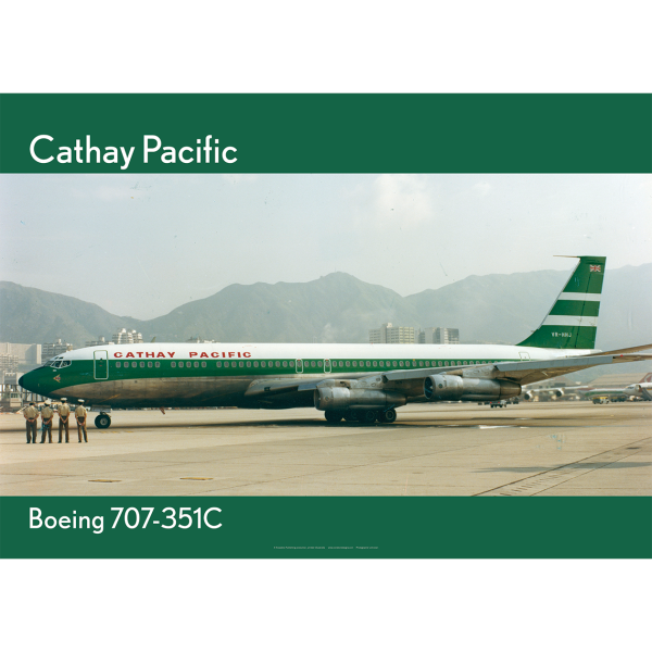 Cathay Pacific Boeing 707-351C at Hong Kong Art Print
