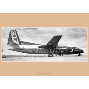 Airlines of NSW Fokker F.27-200 Friendship 1959 Art Print