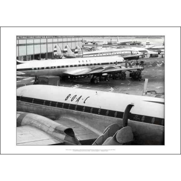 London Heathrow Airport 1950s BOAC KLM Art Print