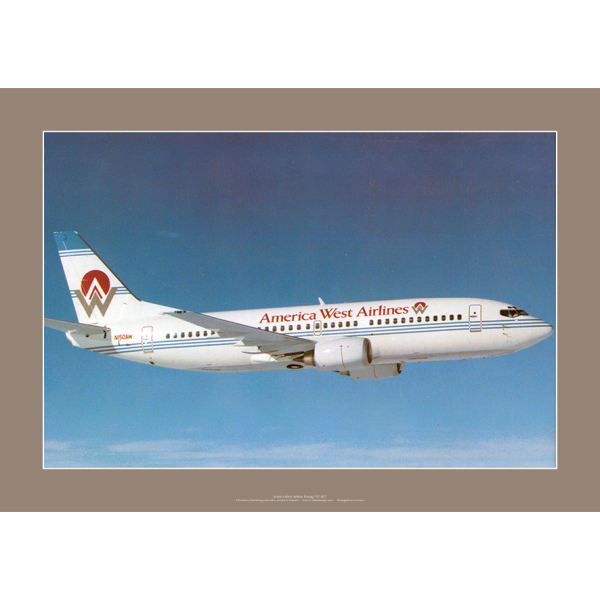 America West Airlines Boeing 737-3G7 Art Print