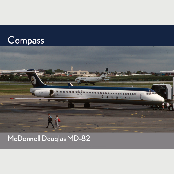 Compass Airlines McDonnell Douglas MD-82 Art Print