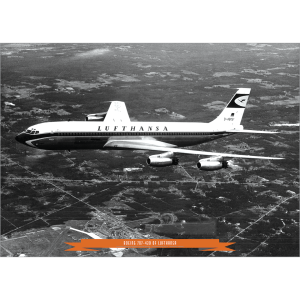 Lufthansa Boeing 707-430 Aerial Art Print