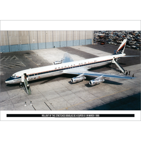 Douglas DC-8-61 Rollout March 1966 Art Print