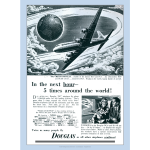 Douglas Company 5 Times Around the World Advertisement Art Print