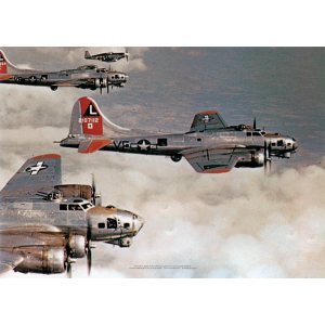 US Eighth Air Force B-17 Flying Fortress Formation Art Print