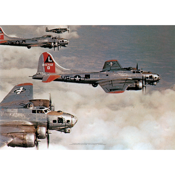 US Eighth Air Force B-17 Flying Fortress Formation Art Print