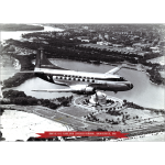 Northwest Airlines Martin 2-0-2 Over Washington DC 1948 Art Print