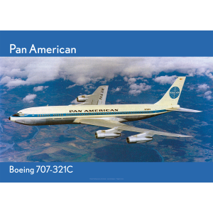 Pan Am Boeing 707-321C Aerial Art Print