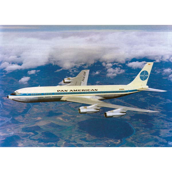 Pan Am Boeing 707-321C Aerial Art Print