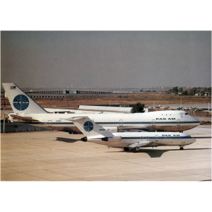 Pan Am Boeing 747-121 and 727-225 Adv. Art Print