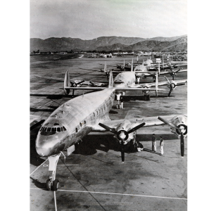 Pan American Lockheed L.49 Constellations at Burbank Factory 1946 Art Print