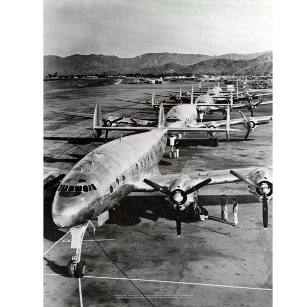 Pan American Lockheed L.49 Constellations at Burbank Factory 1946 Art Print
