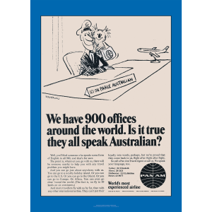 Pan Am 900 Offices Speak Australian Advertisement Art Print