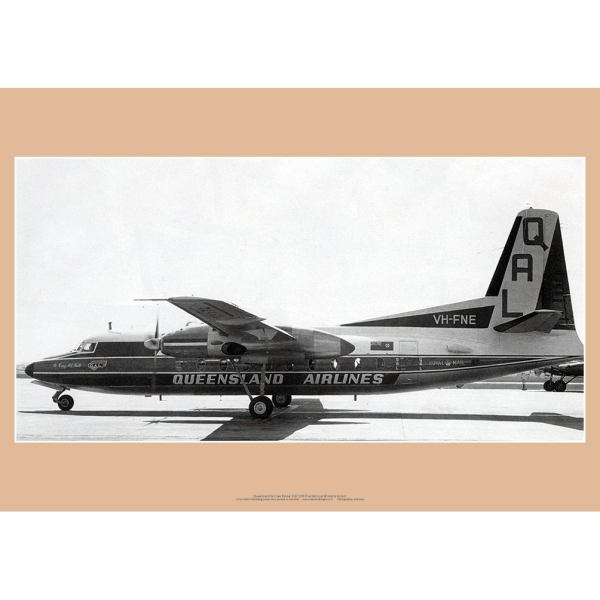 Queensland Airlines Fokker F.27-100 Friendship Art Print