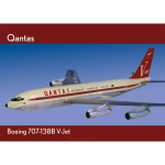 Qantas Boeing 707-138B V-Jet Aerial Art Print
