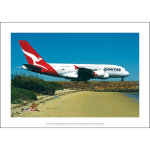 Qantas Airbus A380 departing Sydney