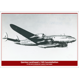 Qantas Lockheed L.749 Constellation Aerial Speedpak Art Print