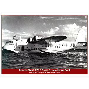 Qantas Short S.23 Empire Flying Boat at Rose Bay Art Print
