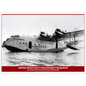 Qantas Short Empire Flying Boat at Broadwater, Southport Art Print