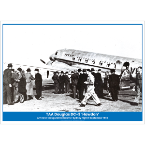 TAA Inaugural Service Arrives Sydney 9 September 1946 Art Print