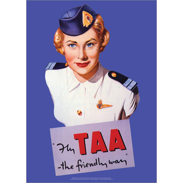 TAA Air Hostess Promotional Image Nola Rose Art Print