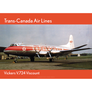 TCA Trans-Canada Airlines Vickers V.724 Viscount Art Print