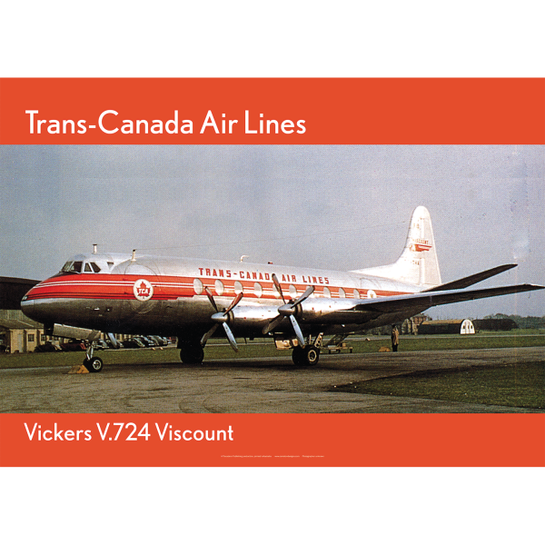 TCA Trans-Canada Airlines Vickers V.724 Viscount Art Print