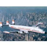 TWA Lockheed L.1649 Starliner over New York 1957 Art Print