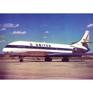 United Airlines Sud SE.210 Caravelle Art Print