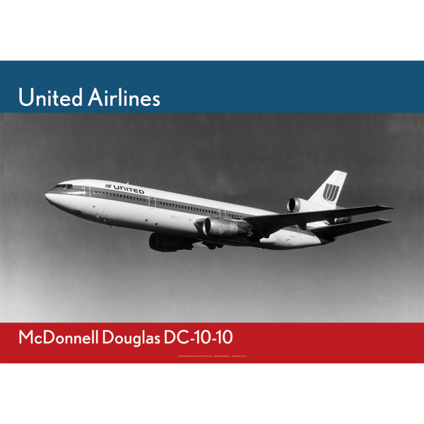 United Airlines McDonnell Douglas DC-10-10 Art Print