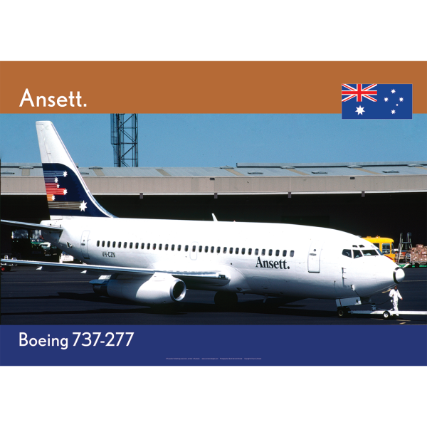 Ansett 737-277 departing Sydney