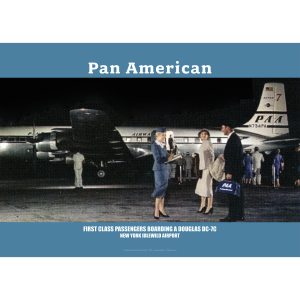 Pan American Douglas DC-7C Art Print - First Class passengers embarking NY Idlewild