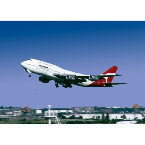 Qantas Airways Boeing 747-338 Takeoff Sydney Art Print