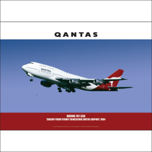 Qantas Airways Boeing 747-338 Takeoff Sydney Art Print