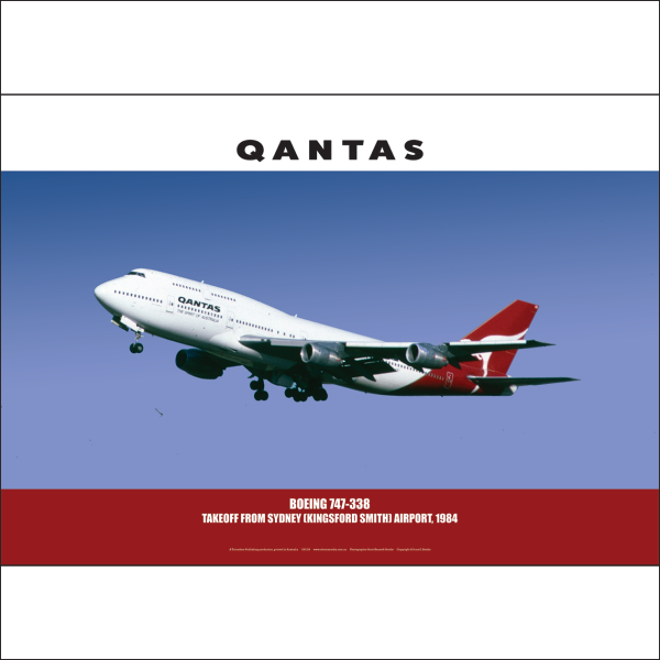 Qantas Airways Boeing 747-338 Takeoff Sydney Art Print