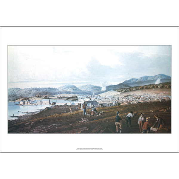 George W Evans 'Hobart Town, Van Diemen's Land' 1838