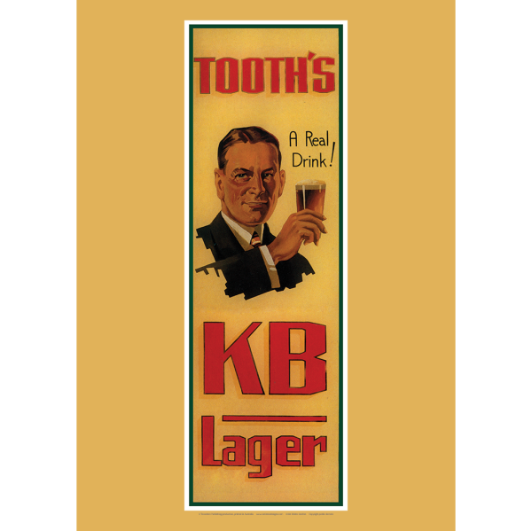Tooth's KB Lager A Man's Drink! Art Print - Multi Sizes