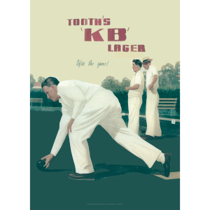 Tooth's KB Lager After The Game Art Print - Lawn Bowlers - Multi Sizes