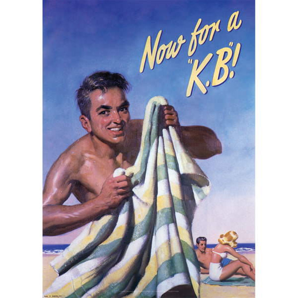 Tooth's KB Lager Now For A KB Art Print - Beach Scene - Multi Sizes